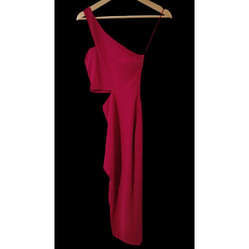 Other Women Look The Part-y Hot Pink One Shoulder Cutout Maxi Dress Pink XS